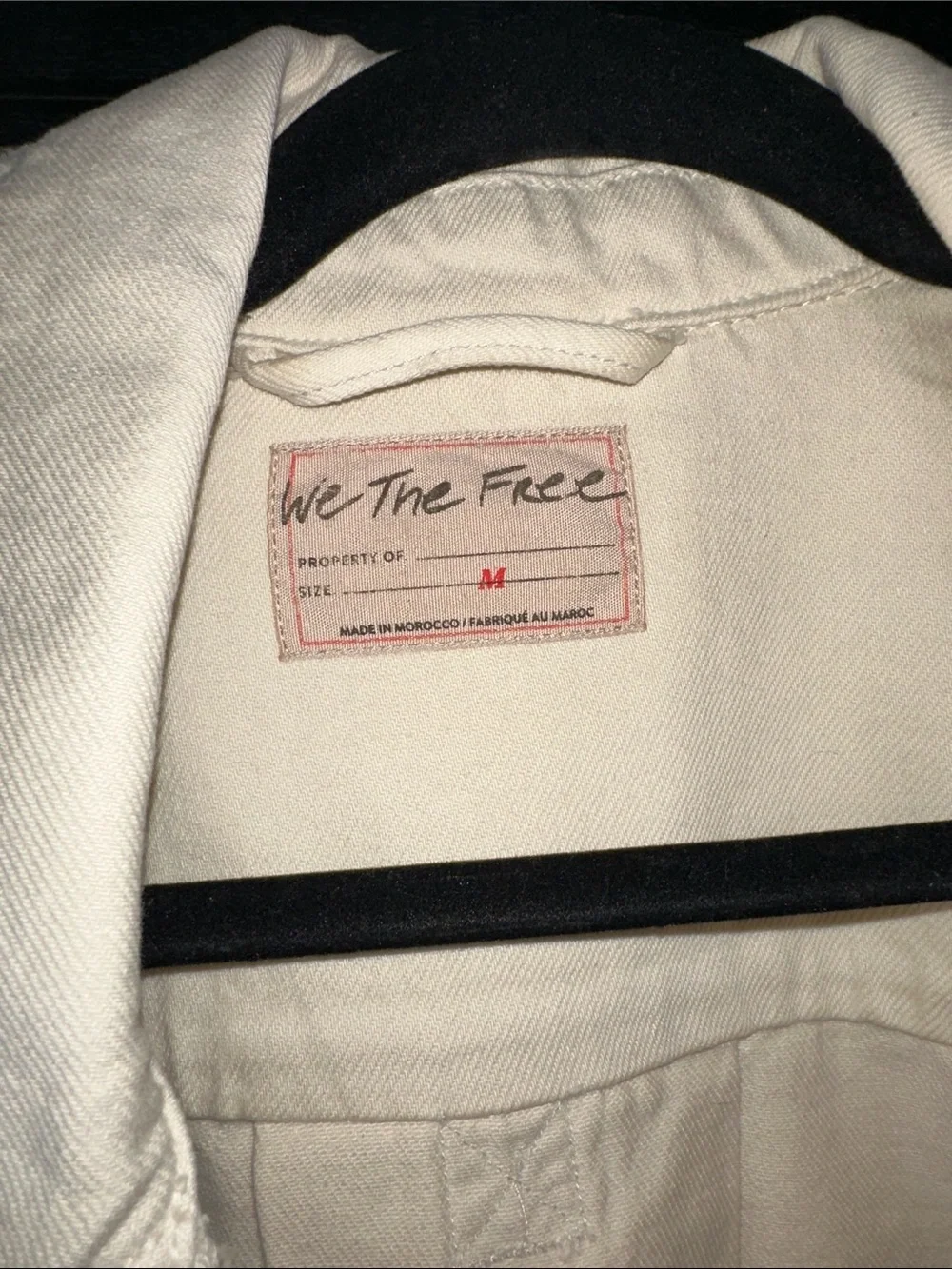We The Free Opal Swing Denim Cream Button-Front Oversized Jacket | Size Medium - Picture 2 of 3
